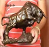 Stor storlek bronskaffe Wall Street Fierce Bull Ox Figure Statue 14quotlong2260222