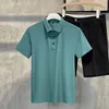 Polos masculinos 5XL-M Seda Gelo Respirável Camisa Confortável Manga Curta Solta Fit Polo Business T-Shirt Clotheser
