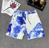 Designer Summer Mens Shorts Blue Watercolor Rendered Letter Shorts Luxury Designer Loose Men Beach Pants Shorts Casual Mens Shorts Pants Gym Pants Sports Sweatpant