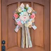 Couronne de fleurs décoratives pour la maison, porte d'entrée moderne, décoration murale de fond de pâques, porte de cour suspendue