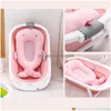 Baignoires Sièges Coussin de bain Born Coussin de sécurité pour baignoire pour bébé Siège de douche pour bébé Tapis de support de sécurité portable pliable doux non SL Dhvtw