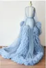 Runway Dresses Sexy Maternity Star See Thru Birdal Tulle Robes Custom Made Color For Po Shoot Or Baby Shower Plus Size Gowns