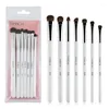 Makeup Brushes Rancaieyeshadow Set Natural Horse Pony Hair Cosmetics Blending Smudge Shader Beauty Kit