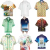 24ss New Casablanca Fashion Trend Designer Shirt Casual Versatile Men and Women Hawaii Beach Short Sleeve Silk Shirts Polos Tide Tops Casablanc