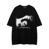 T-shirts pour hommes American Cotton Retro Street Graphic T-shirt Mode Y2K Lâche Hip Hop Simple Personnalité Femmes Kawaii Vêtements T-shirtL2402