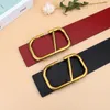 Ladies belt luxury leather belts for womens designer metal v buckle smooth plated gold ceinture homme evening dresses waist decoration mens belt couple YD021 C4