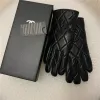 Gants en cuir d'hiver pour femmes en peau de mouton à écran tactile en peluche pour le cyclisme avec des gants chauds et isolés en peau de mouton 2024226