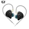 Fones de ouvido intra-auriculares kz zna 12mm dualmagneticcavity dinâmicos hifi monitor de graves fones de ouvido esportivos