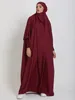 Vêtements ethniques 10 couleurs femmes musulmanes robe couverture complète robe de ramadan abayas prière tissu islamique dubaï saoudien robe noire turque modestie