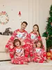 Conjunto de pijamas macios para a família, novo 2023, visual de Natal, estampa de cervo fofo, mãe, pai, crianças, bebê, cachorro, roupas combinando, casual, solto, roupa de dormir