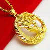 Exquisite 24 K Plated Dragon Pendant for Men and Women 11 Quality Handmade in Hongkong Gold Shop Necklacce X0707277L