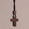 Pendants High-Grade Solid Wood Cross Pendant Necklace Women Men Jewelry Precious Mahogany Sandalwood Female Male Gift