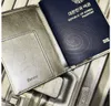 Porta carte di design Porta passaporto Portafogli da donna in pelle color caramello