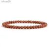 Beaded 4 6 8 mm Natural Stone Beads Bracelet Healing Moss Agates Rose Pink Quartzs Amethysts Energy Stretch Bracelets For Women Men YQ240226