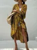 Mulheres Swimwear Verão Boho Praia Kimono Mulheres Kaftan Vestido Viscose Bikini Swimsuit Cover Up Senhoras Floral Robe Swim Coverups para