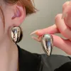 Boucles d'oreilles KAITIN métal géométrie goutte d'eau grande couleur unie personnalisée aiguille en argent bijoux de mode polyvalents