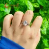 Кольца 7*10 мм, 2,5 карата, овальной формы, простое кольцо, кольцо из стерлингового серебра 925 пробы, цвет D, VVS, кольцо с муассанитом и бриллиантом, ювелирное изделие, подарок, свидание, свадьба