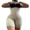 Women's Shapers Fajas Kolumbijska podwójna kompresja Kompresja Kontrola brzucha Shapewear Slimming 3 rzędy haczyków i oczy Body Shaper