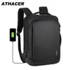 Mochila multifuncional para ordenador portátil para hombre, bolsa antirrobo con carga USB, gran capacidad, resistente al desgaste, mochila escolar de negocios para viajes 11881