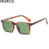 Gafas de sol Swanwick Retro para hombre gafas de sol polarizadas clip cuadrado moda retro para hombre UV400 ácido acético para mujer gafas al aire libre tr90 azul J240226