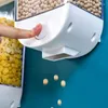 Garrafas de armazenamento cozinha plástico grão parede lanche comida caixa seca organizador para cereal montado dispensador recipiente rack