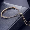 Bransoletki z koralikami mody mody z cyrkonią Bracelet tenisowy bransolety dla kobiet białe okrągłe kryształowy bransoletka biżuteria ślubna YQ240226