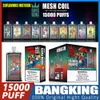 Bang King 15000 Puff 15k jetable 650mah Vapes Pen E Cigarette 0% 2% 3% 5% Vaporisateur Recharge rechargeable 13450mAh Batterie préremplie 25ml Cartouche Pod Mesh Coil