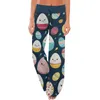 Женские брюки, удобные пижамы с пасхальным принтом, широкие модные женские комбинезоны на шнуровке, 2024, женская одежда