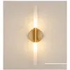 Vägglampa 12W LED -sconces spegel med ljus ljus fixtur för sovrum gång bakgrund modern inomhusbelysning akryl ac 260v drop de otwi4