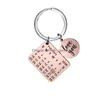 Nyckelringar Personlig kalender Key Ring Valentines Day Keychain rostfritt stål Parälskare Keychains smycken Keyring Sup Dhgarden Dhjsx