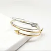 2023 Trendy Delicate Elegant Love Theme Jewelry Tarnish-free Stainless Steel Gold Silver Color Thin Chain Arrow Bangle