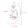 Candle Holders Retro For Butterfly Birdcage Candlestick Iron Holder Lantern Party Home D Drop