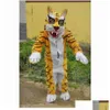 Mascot Costumes Tiger Adt Costume Unisex Cartoon Apparel Fancy Dress Halloween For Party Performance Drama Wear Suit Drop Delivery Co Dhhhy