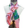 Topp modemärke designer silkescarf blommor mönster l klassisk monogram twill silk kvinnor män fyrkantiga halsdukar pannband sciarpa bandana 90*90 cm lyx halsduk
