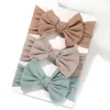Hair Accessories 3Pcs/set Cute Girls Headband Set Bow Knotted Bands Soft Knitted Kids Headwear Born Turban Baby Gift