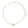 Colliers Femmes Mode Homard Plein CZ Pavé 100% 925 Argent Sterling Classique Trombone Lien Chaîne Homard Charme Ras De Cou Collier Bijoux