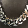 Collana a catena cubana di Miami ghiacciata hip-hop placcata in rodio misto con pietre colorate di zirconi cubici in argento 925 di vendita popolare