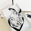 silk scarf chiffon scarf Head Scarf Designer Headband Shawl black Character Letter Animal Print Dot Neckerchiefs Designer Women 70*70cm