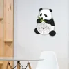 Wall Clocks Panda Clock Silent Small Hanging Decor Decorative For Kids Room