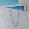 Hangers SLJELY Real 925 Sterling Zilver Glanzende Waterdrop Kristallen Ketting Vrouwen Hoge Kwaliteit Mode Partij Sieraden