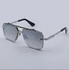 Top Luxury Summer Classic occhiali da sole vintage quadrati in metallo con montatura da uomo e donna, occhiali da sole anti-sfumatura UV