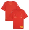 F1 series racing suit 2024 new T-shirt red team uniform POLO shirt plus size shirt for men and women