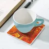 Maty stołowe marszone jaszczurki ceramiczne jaszczurki (kwadratowe) urocze zapasy kuchenne do uchwytów na kubek herbaty