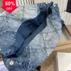 Made Old Design Denim Sac 23 Grand Shopping Tote Travel Designer Woman Slings Body Sac à main le plus cher avec chaîne argentée Gabrielle Quiltedh