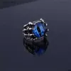 Solitaire Ring Gothic Men's Punk Colorful Evil Eye Rings For Men Women Fashion Vintage Demon Dragon Claw Ring Male Jewelry Accessories Gifts 240226