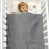 Blankets Born Baby Swaddle Wrap 90 70cm Knitted Infant Boy Girl Stroller Bed Cellular Toddler Air Conditioner