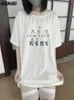 Damen T-Shirt 2024 Y2k Ästhetisches Sommer Lose T-Shirt Frauen Casual O Neck Japanische Cartoon Tops Niedlich Kurzarm Kawaii Süße Harajuku Tees