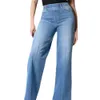 Fashions hilovable Modische vierseitige elastische Strick-Jeans, lockere und bequeme elastische Jeans, bequemer Stoff, gleicher Kurzfilm