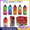 Bang 20000 Puff 20k Puff 28ml Préchargement 650mAh Vape Disposable Rechargeable Pen Spos 0% 2% 3% 5% Affichage intelligent Bang