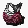 Bras Blesskiss Mesh Sheer Seamless Sports Bra Women Fitness Pliness Push Up Up Hollow Out Yoga Top Top Top Gron Sport BH Athletic Wear